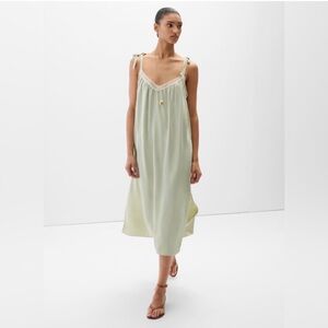 Aritzia Wilfred Coterie Midi Dress with Shoulder Tie and Slits